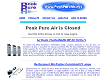 Tablet Screenshot of peakpureair.net